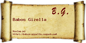 Babos Gizella névjegykártya